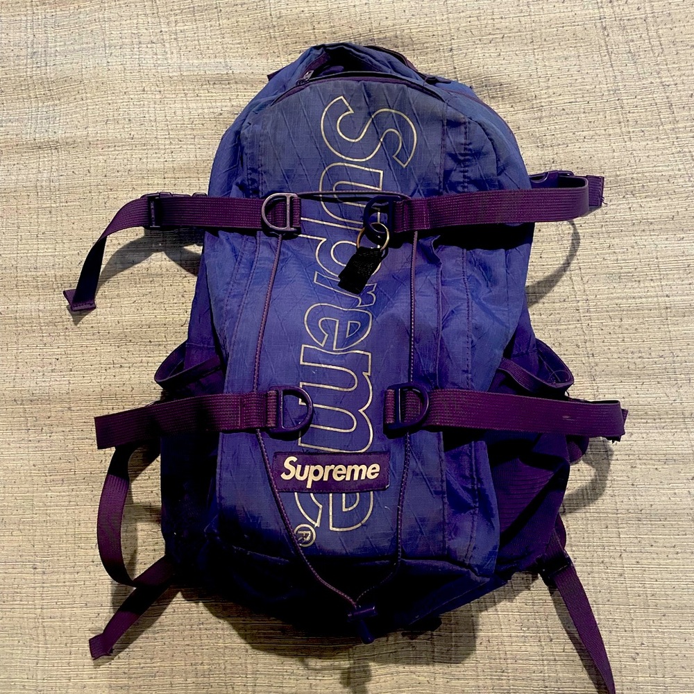 Supreme purple backpack